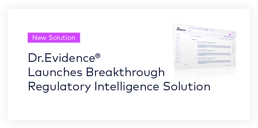 Dr.Evidence® Launches Breakthrough Regulatory Intelligence Solution